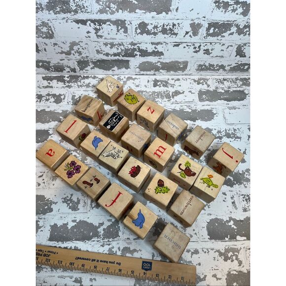 Pottery barn | kids wood block alphabet set - Picture 3 of 8